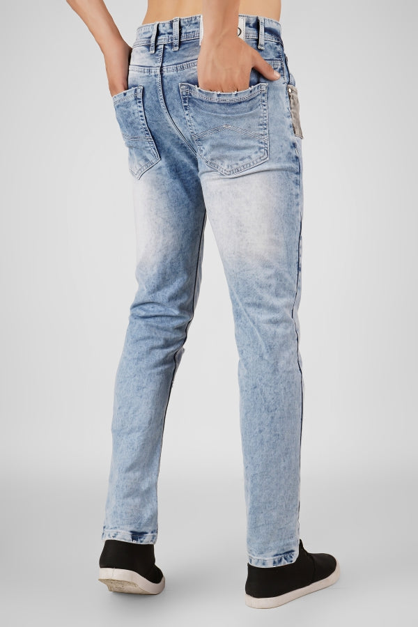 Men Skinny Mid Rise Blue Jeans