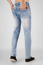 Men Skinny Mid Rise Blue Jeans